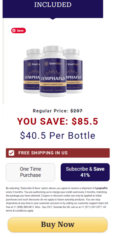 LymphaFlo 3 Bottle